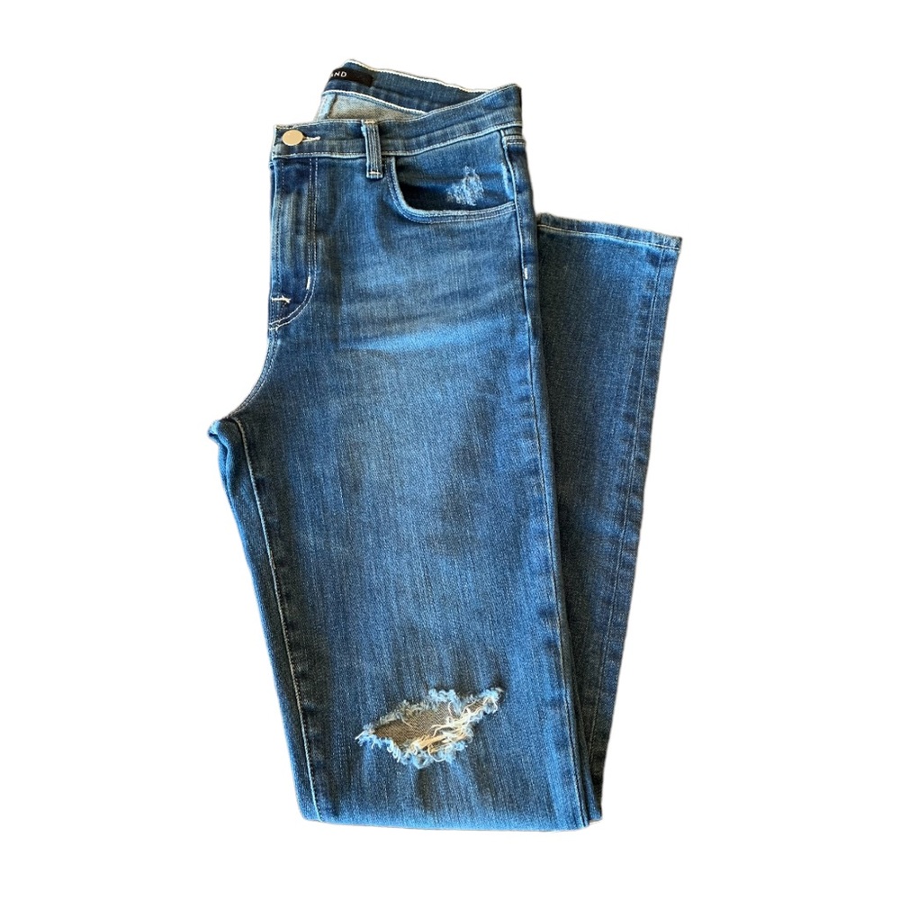 J BRAND Maria Distressed High Rise Skinny Jeans Motion Wash Size 27